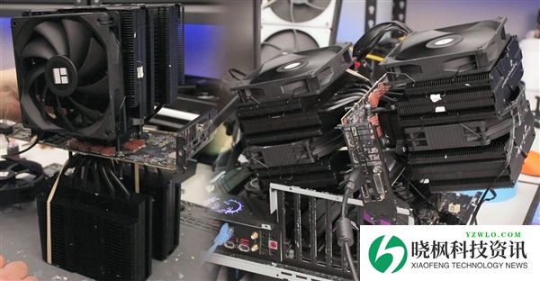 RTX 2060装上双CPU塔式散热器:热点温度骤降35°C!