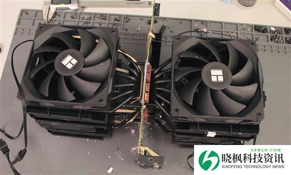 RTX 2060装上双CPU塔式散热器:热点温度骤降35°C!